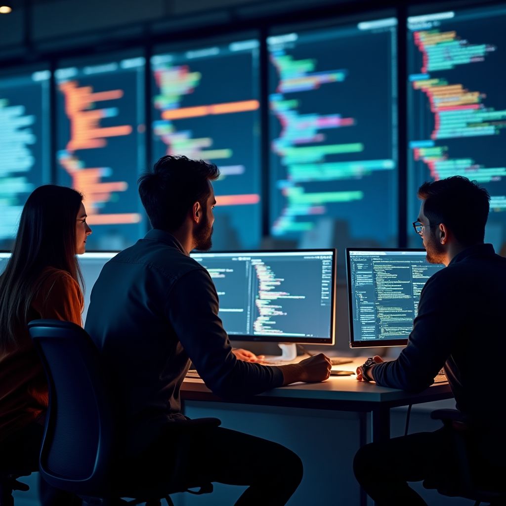 Echipa de dezvoltare în acțiune